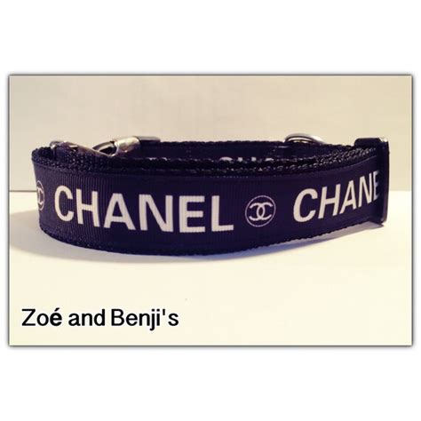 chanel logo dog collar